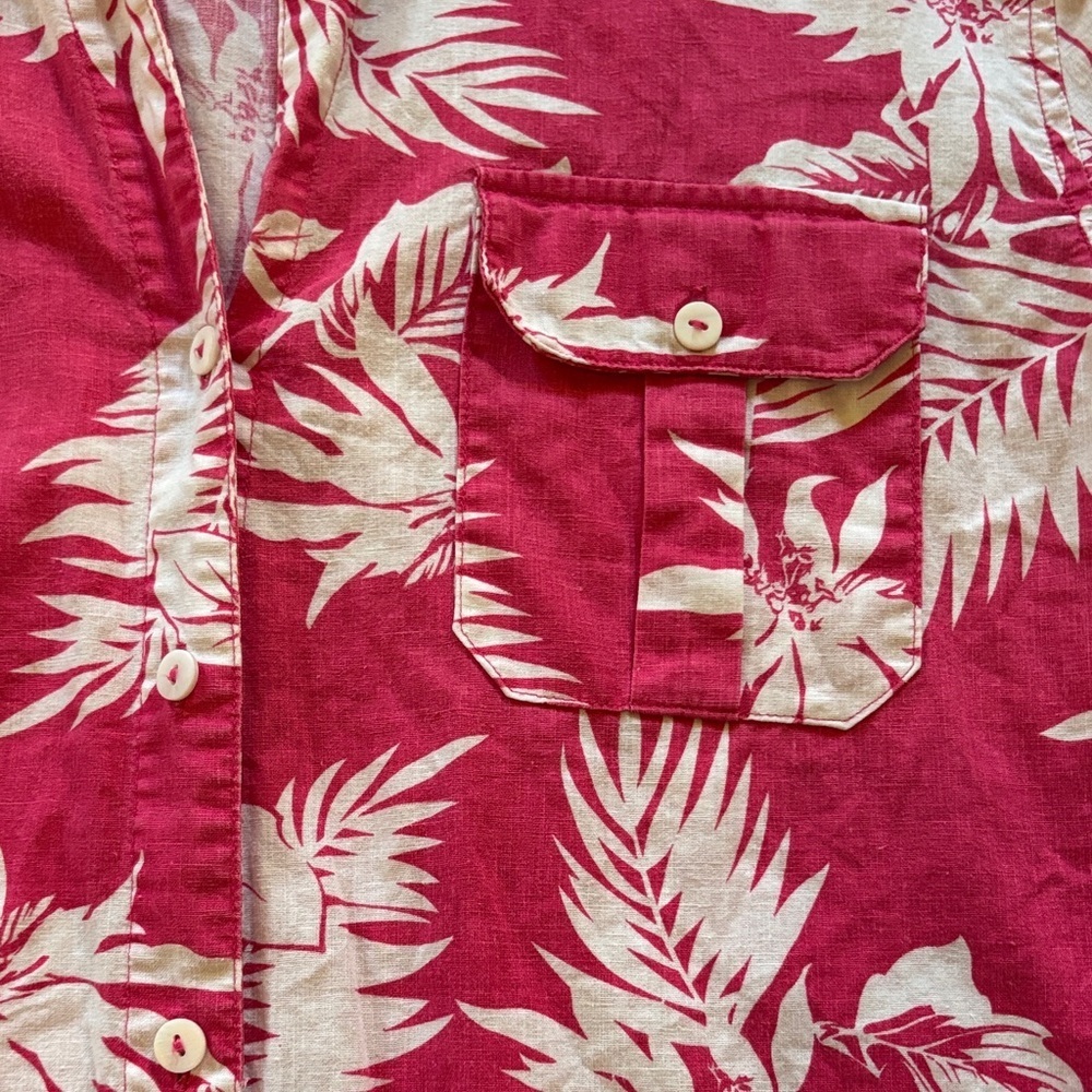 Jamaica Jaxx Pink and White Tropical Shirt - Picture 4 of 5